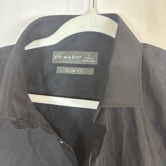 Men’s Primark Black Short Sleeve Button Down Shirt Size Large NWT - Picture 5 of 12